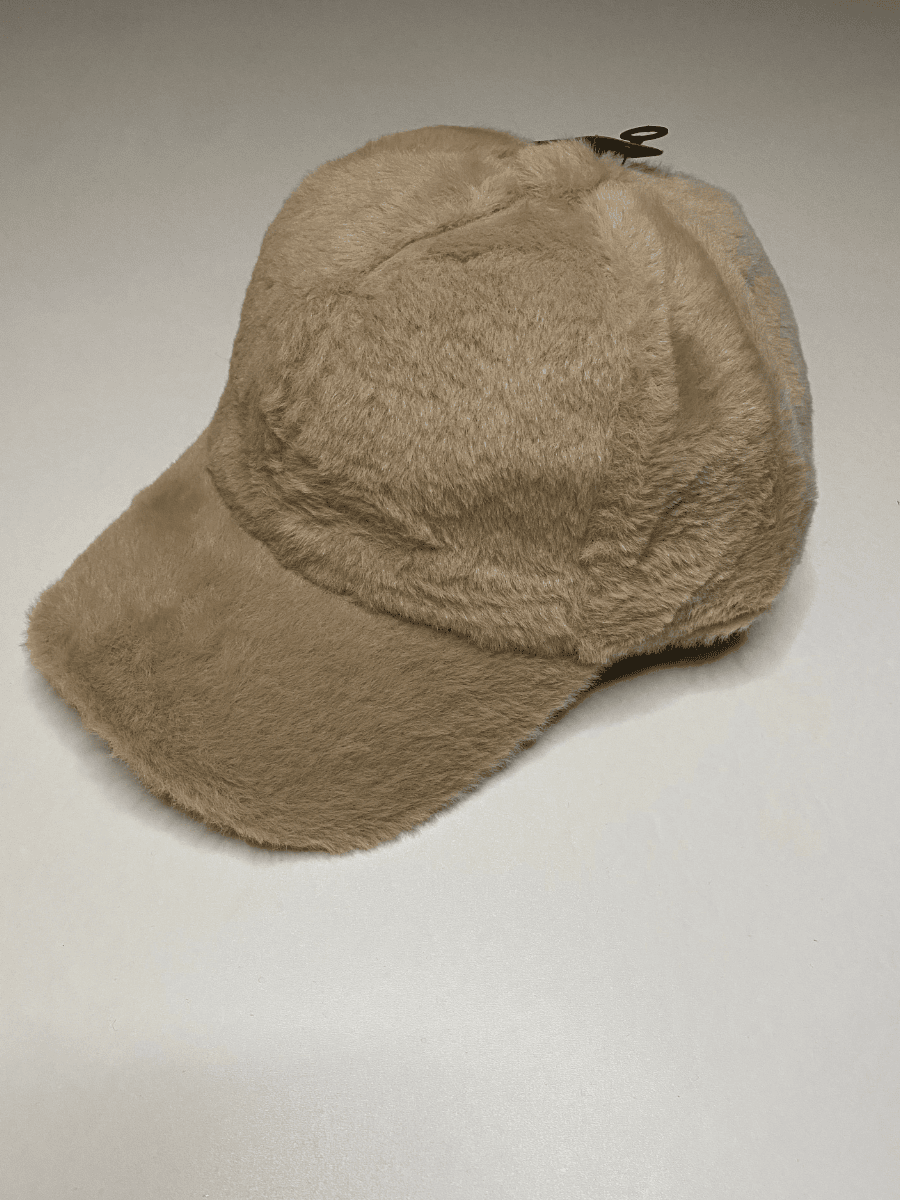 Camel Rengi Cırt Ayarlı Tüylü Şapka