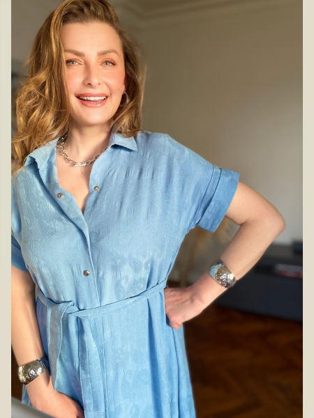Mavi Gömlek Model Elbise